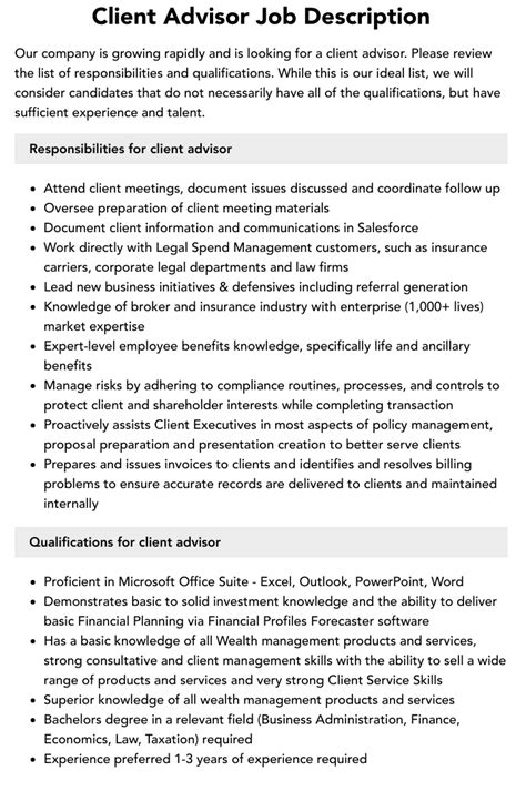 gucci client advisor job description